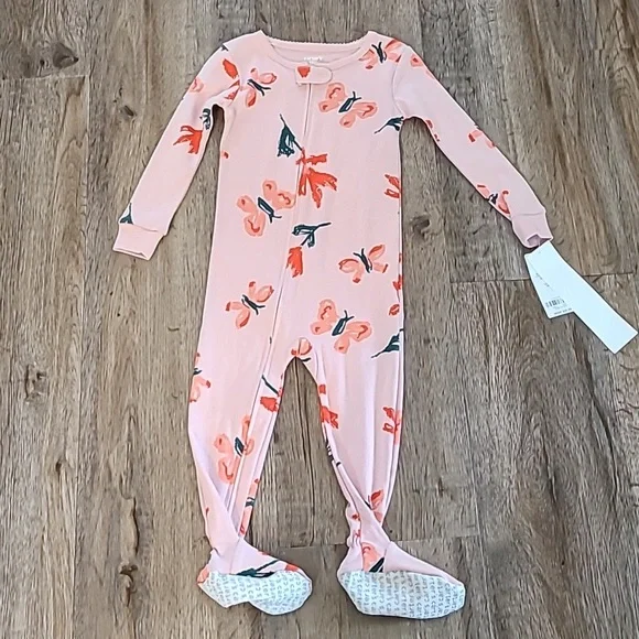 Carter's | Pajamas | Carters Baby Girl Pajamas With Feet Pink With ...